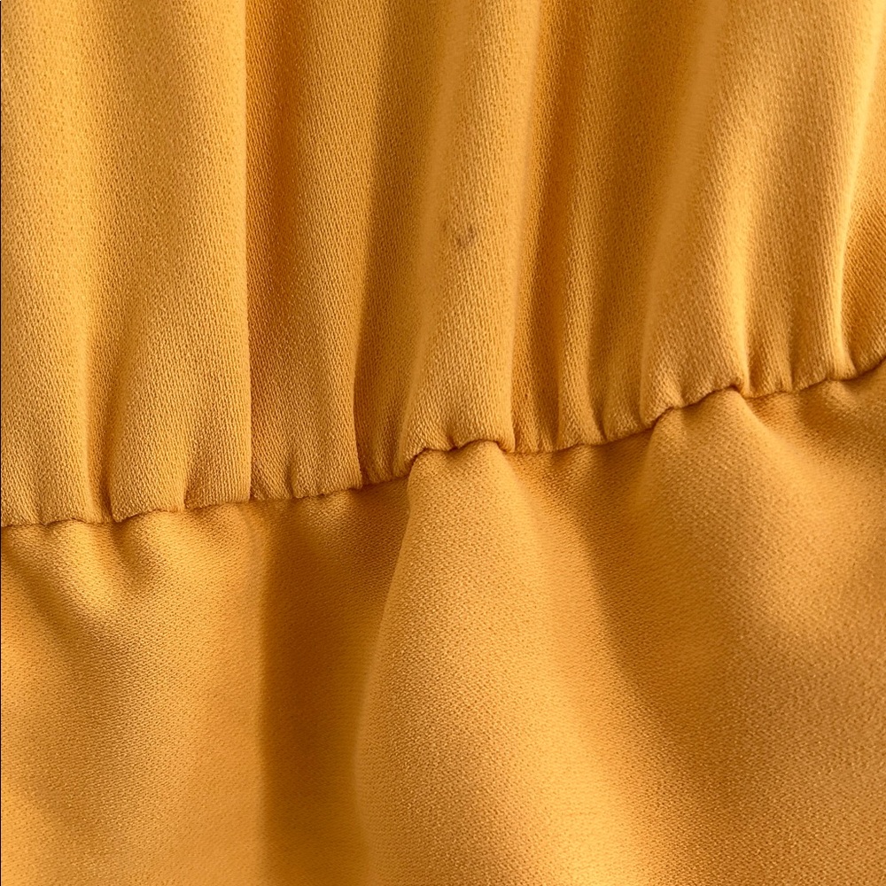 Halston Heritage Mustard Strapless Dress - Picture 7 of 9